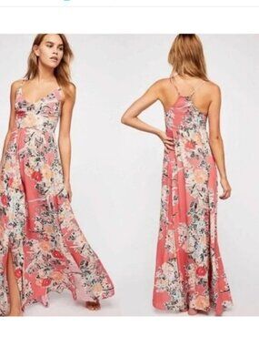 Free People Through The Vine Printed Maxi Dress Medium NWOT Floral